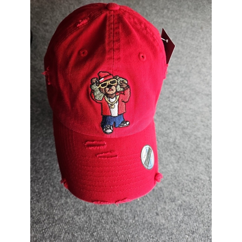 Kbethos‎ Fashion Hip Hop Bear Money Gold Chain Sneakers Distressed Hat Cap
